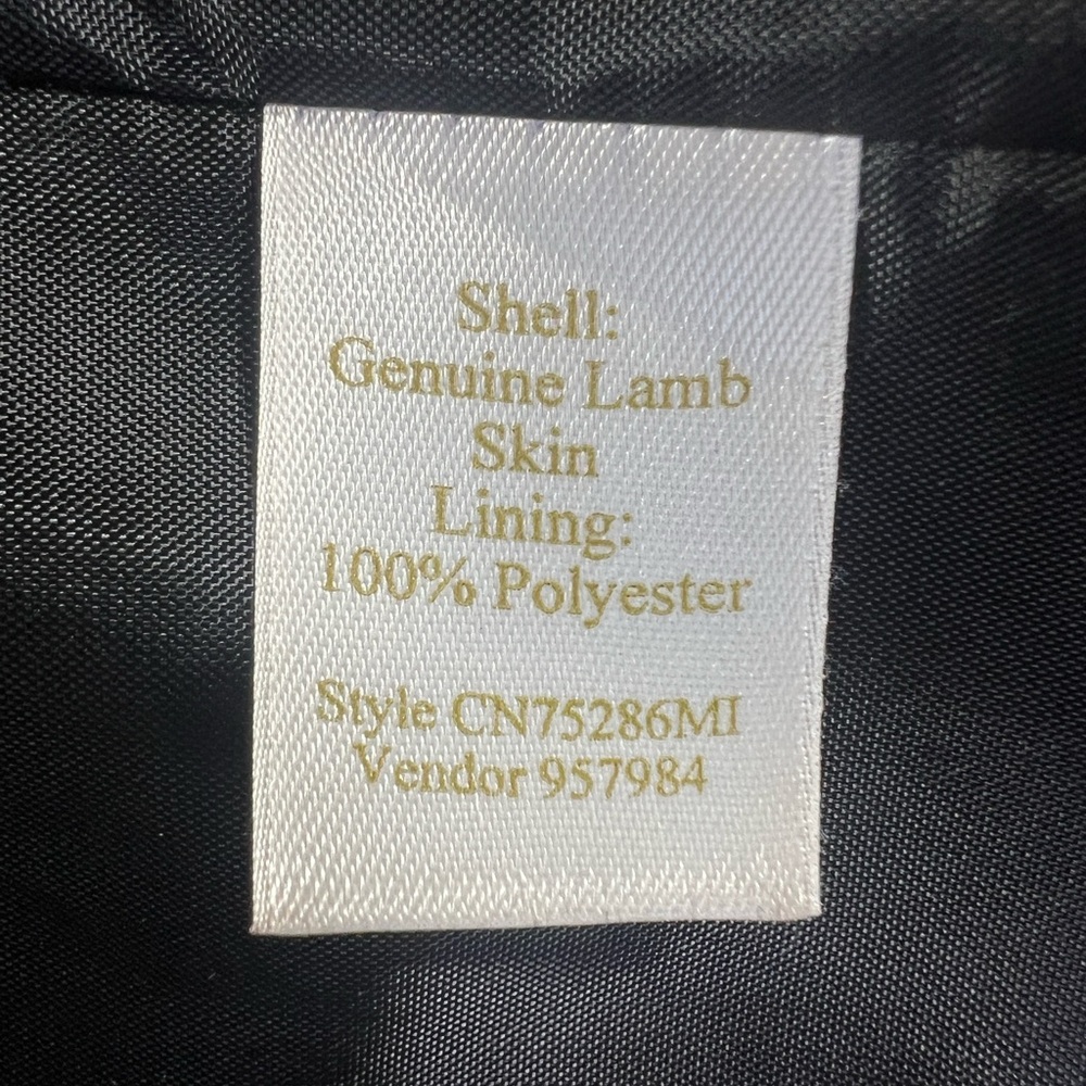 Caslon Black Lamb Leather Long Coat Duster Lined Size M - Picture 11 of 16